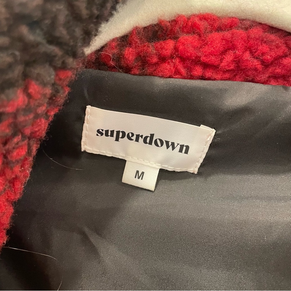 Superdown Candy Zip Front Jacket In Red Plaid Siz… - image 6